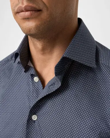 Eton Men's Contemporary Fit Geometric Twill Dress Shirt | Thumbnail 5 Eton Men's Contemporary Fit Geometric Twill Dress Shirt | Thumbnail 5