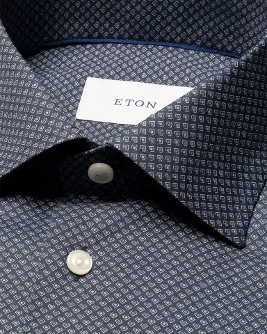 Eton Men's Contemporary Fit Geometric Twill Dress Shirt | Thumbnail 6 Eton Men's Contemporary Fit Geometric Twill Dress Shirt | Thumbnail 6