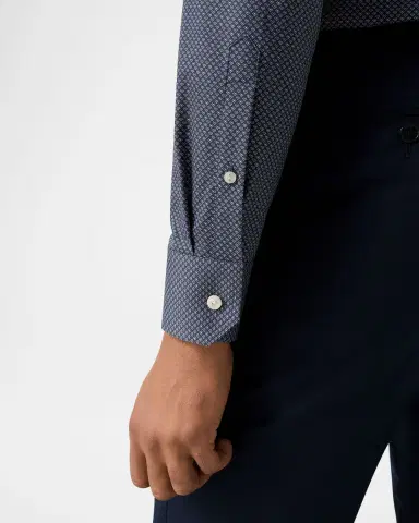 Eton Men's Contemporary Fit Geometric Twill Dress Shirt | Thumbnail 8 Eton Men's Contemporary Fit Geometric Twill Dress Shirt | Thumbnail 8