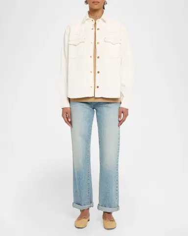 SLVRLAKE Cassidy Western Denim Shirt | Thumbnail 2