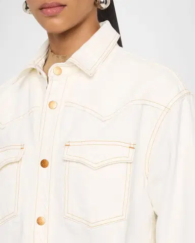 SLVRLAKE Cassidy Western Denim Shirt | Thumbnail 5