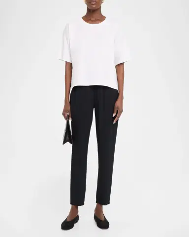 Eileen Fisher Crew-Neck Drop Shoulder T-Shirt | Thumbnail 2 Eileen Fisher Crew-Neck Drop Shoulder T-Shirt | Thumbnail 2