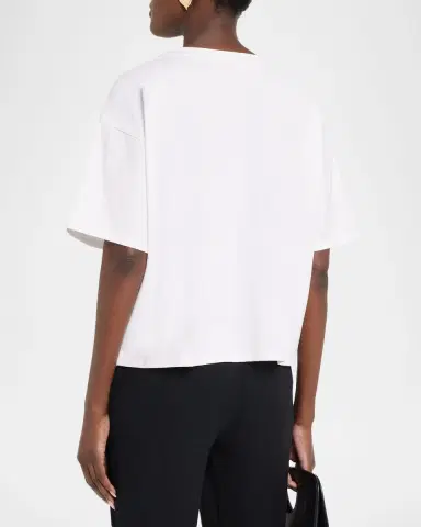 Eileen Fisher Crew-Neck Drop Shoulder T-Shirt | Thumbnail 3 Eileen Fisher Crew-Neck Drop Shoulder T-Shirt | Thumbnail 3