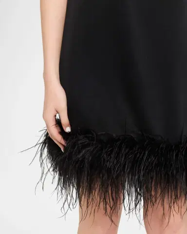 Ungaro Blakely Feather-Hem Mini Shift Dress | Thumbnail 5 Ungaro Blakely Feather-Hem Mini Shift Dress | Thumbnail 5