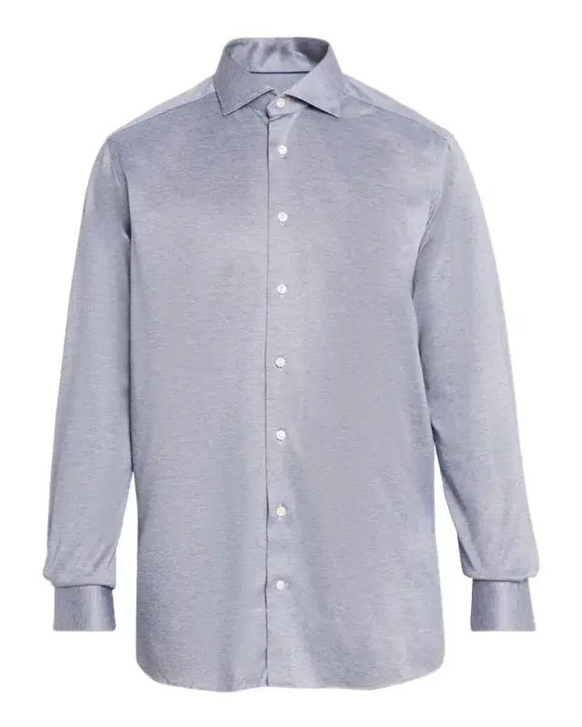 Eton Men 's Contemporary Fit Filo di Scozia Knit Sport Shirt