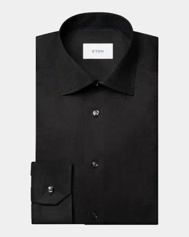 Eton Men's Slim Fit Textured Dobby Dress Shirt | Thumbnail 2 Eton Men's Slim Fit Textured Dobby Dress Shirt | Thumbnail 2