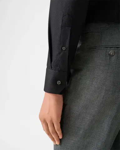 Eton Men's Slim Fit Textured Dobby Dress Shirt | Thumbnail 8 Eton Men's Slim Fit Textured Dobby Dress Shirt | Thumbnail 8