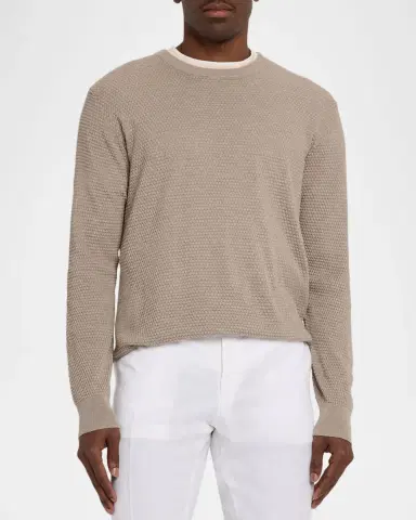 Eton Men's Structured Cotton Knit Crewneck Sweater | Thumbnail 4