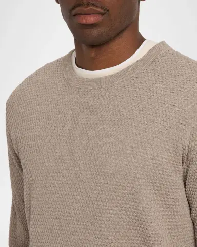 Eton Men's Structured Cotton Knit Crewneck Sweater | Thumbnail 5