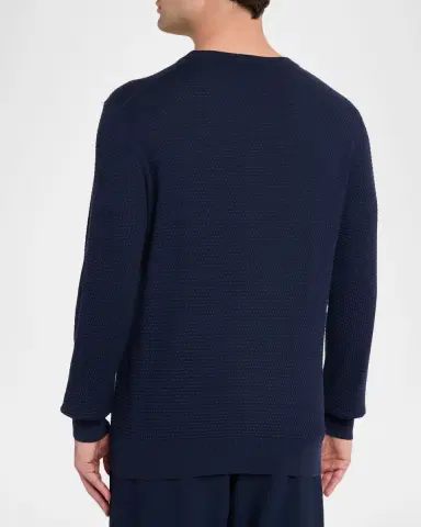 Eton Men's Structured Knit Crewneck Sweater | Thumbnail 3