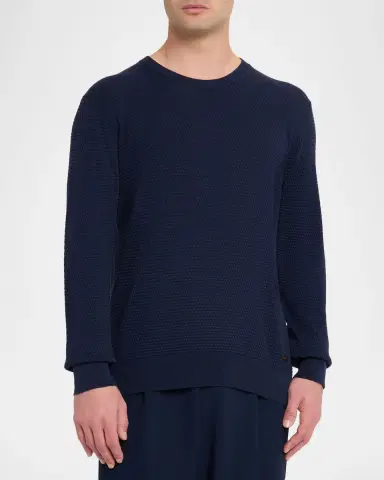 Eton Men's Structured Knit Crewneck Sweater | Thumbnail 4