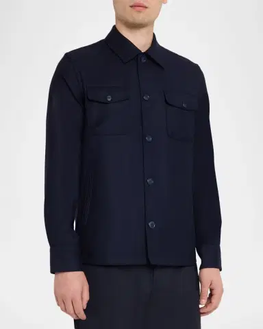 Eton Men's Wool Cashmere Shirt Jacket | Thumbnail 4 Eton Men's Wool Cashmere Shirt Jacket | Thumbnail 4