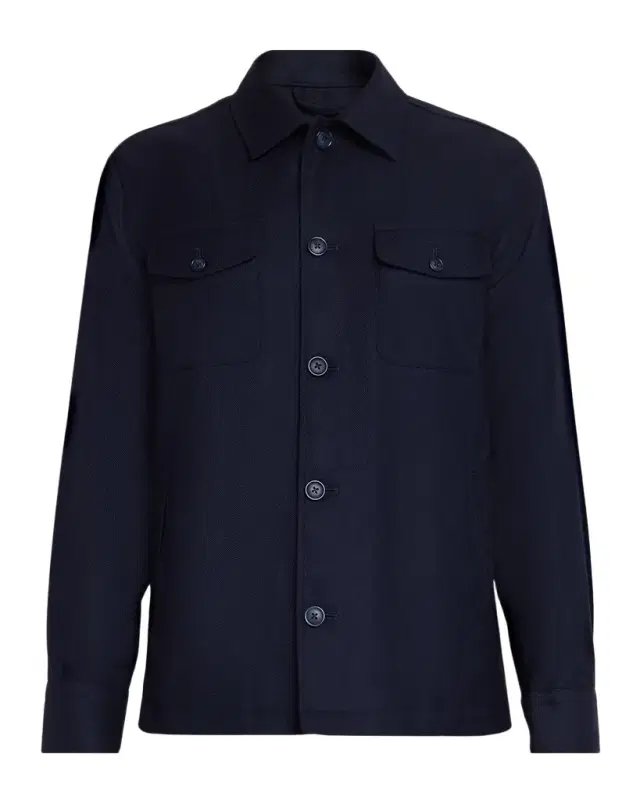 Men 's Wool Cashmere Shirt Jacket
