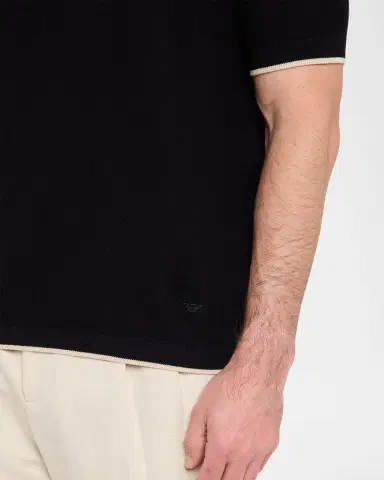 Emporio Armani Men's Tipped-Sleeve Cotton T-Shirt | Thumbnail 5
