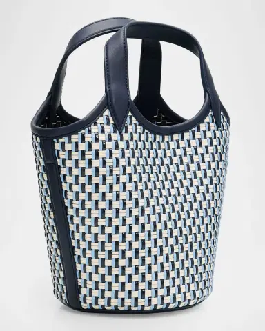 Veronica Beard Anchor Woven Vegan Leather Top-Handle Bag | Thumbnail 3