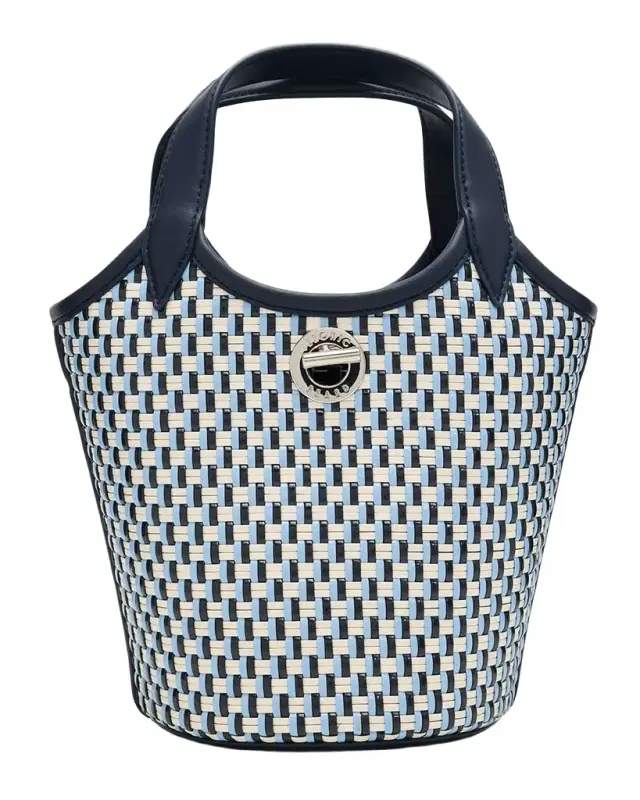 Veronica Beard Anchor Woven Vegan Leather Top-Handle Bag