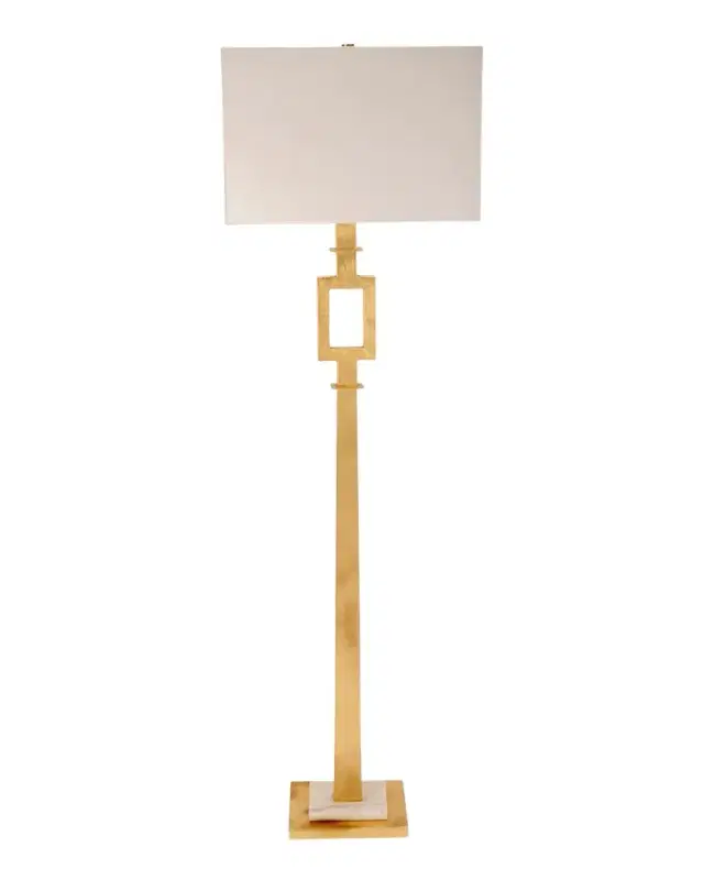 Old World Design Faith 62" Gold Leaf Floor Lamp