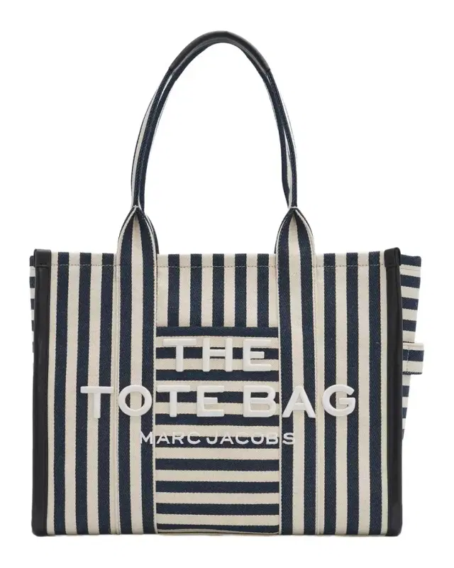 The Striped Canvas Large Tote Bag