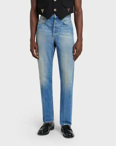 Versace Men's Straight-Leg Denim Jeans | Thumbnail 3