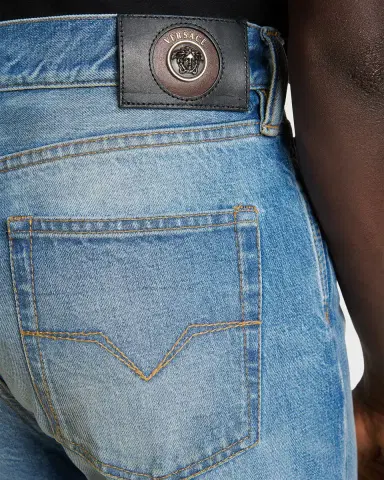 Versace Men's Straight-Leg Denim Jeans | Thumbnail 4