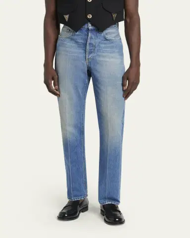 Versace Men's Straight-Leg Denim Jeans | Thumbnail 8