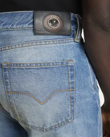 Versace Men's Straight-Leg Denim Jeans | Thumbnail 9