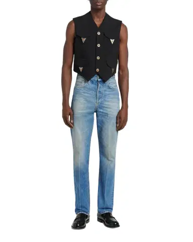 Versace Men's Straight-Leg Denim Jeans | Thumbnail 1