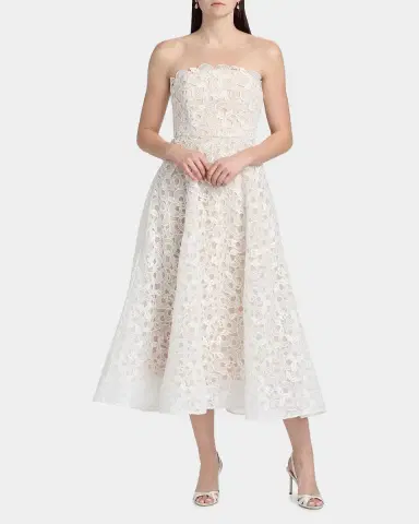 Milly Petunia Strapless Embroidered Lace Gown | Thumbnail 4 Milly Petunia Strapless Embroidered Lace Gown | Thumbnail 4