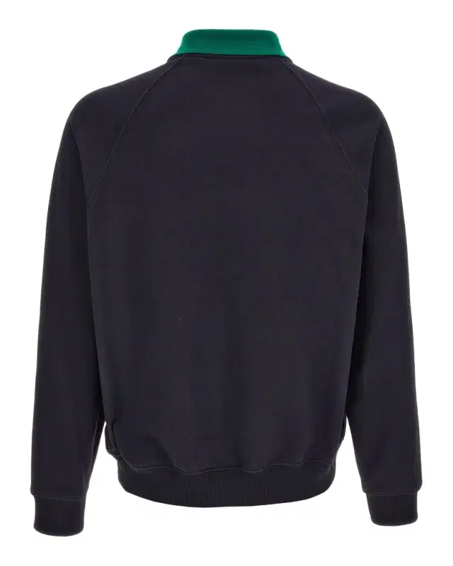 Men 's Embroidered Cotton-Jersey Polo Sweatshirt