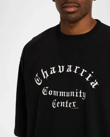Willy Chavarria Men's Chavarria Community Center Cotton Graphic T-Shirt | Thumbnail 5 Willy Chavarria Men's Chavarria Community Center Cotton Graphic T-Shirt | Thumbnail 5