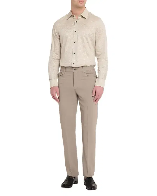 Men's Cotton Stretch Micro-Abstract Sport Shirt Men's Cotton Stretch Micro-Abstract Sport Shirt