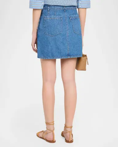 Tanya Taylor Annika Denim Mini Skirt | Thumbnail 2 Tanya Taylor Annika Denim Mini Skirt | Thumbnail 2