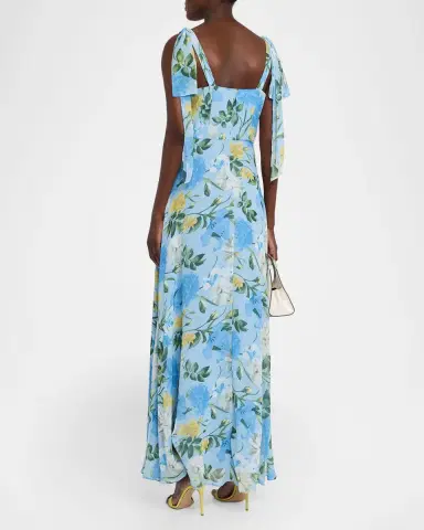 Sachin & Babi Pearl Sleeveless Floral-Print Gown | Thumbnail 3