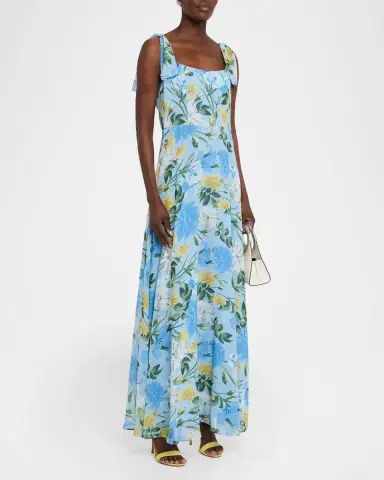 Sachin & Babi Pearl Sleeveless Floral-Print Gown | Thumbnail 4