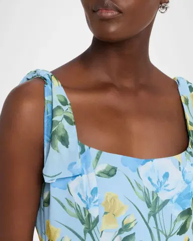 Sachin & Babi Pearl Sleeveless Floral-Print Gown | Thumbnail 5