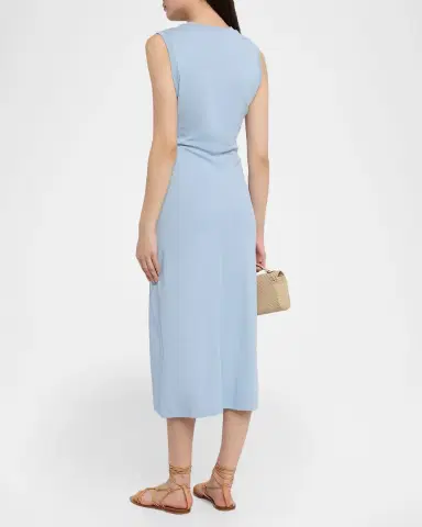 Tanya Taylor Cody Sleeveless Twist-Waist Midi Dress | Thumbnail 3 Tanya Taylor Cody Sleeveless Twist-Waist Midi Dress | Thumbnail 3