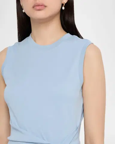 Tanya Taylor Cody Sleeveless Twist-Waist Midi Dress | Thumbnail 5 Tanya Taylor Cody Sleeveless Twist-Waist Midi Dress | Thumbnail 5