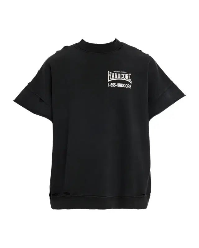 Men 's Hardcore Cotton Distressed T-Shirt
