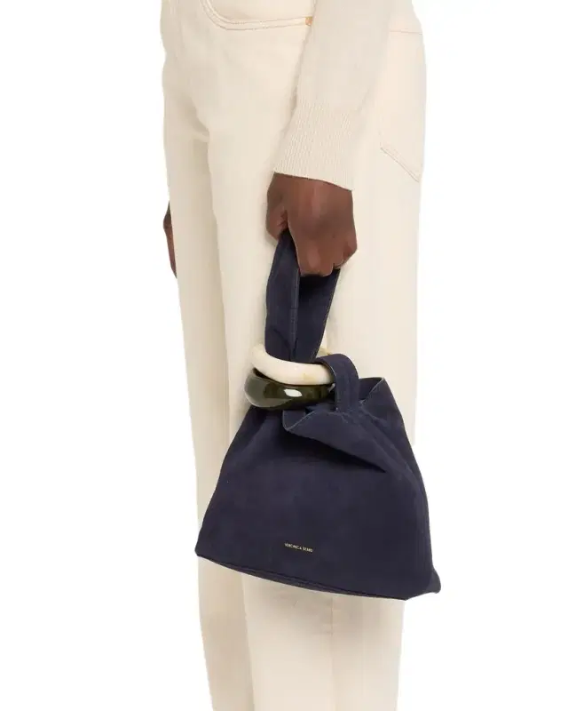 Veronica Beard Swing Stone Loop Suede Bag