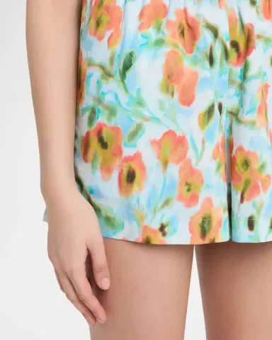 Tanya Taylor Fallon Floral Cotton Shorts | Thumbnail 5 Tanya Taylor Fallon Floral Cotton Shorts | Thumbnail 5