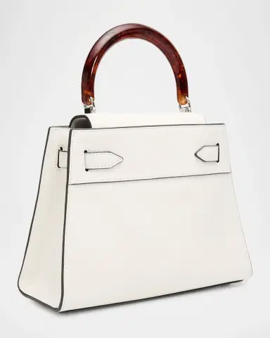 Veronica Beard Dash Belted Leather Resin Top-Handle Bag | Thumbnail 2 Veronica Beard Dash Belted Leather Resin Top-Handle Bag | Thumbnail 2