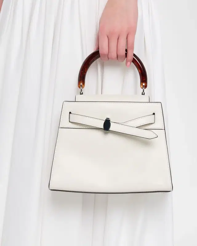 Dash Belted Leather Resin Top-Handle Bag