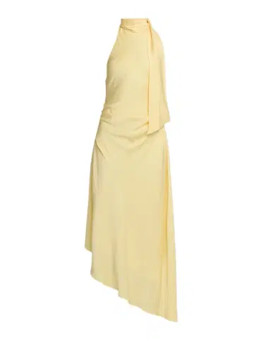 Simkhai Monica High-Low Satin Halter Midi Dress | Thumbnail 1