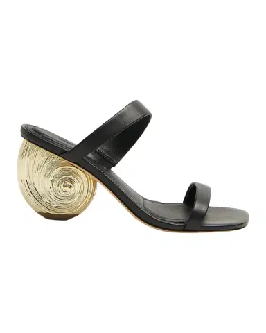 Simkhai 75mm Marion Leather Oyster Mule Sandals | Thumbnail 1 Simkhai 75mm Marion Leather Oyster Mule Sandals | Thumbnail 1
