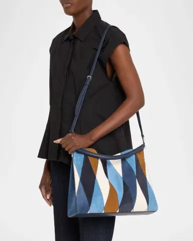 Veronica Beard Diamond Patchwork Suede Shoulder Bag | Thumbnail 2 Veronica Beard Diamond Patchwork Suede Shoulder Bag | Thumbnail 2