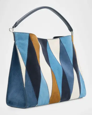 Veronica Beard Diamond Patchwork Suede Shoulder Bag | Thumbnail 3 Veronica Beard Diamond Patchwork Suede Shoulder Bag | Thumbnail 3