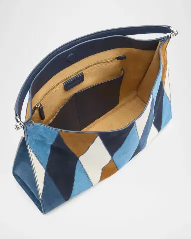 Veronica Beard Diamond Patchwork Suede Shoulder Bag | Thumbnail 6 Veronica Beard Diamond Patchwork Suede Shoulder Bag | Thumbnail 6