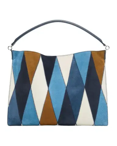 Veronica Beard Diamond Patchwork Suede Shoulder Bag | Thumbnail 1 Veronica Beard Diamond Patchwork Suede Shoulder Bag | Thumbnail 1