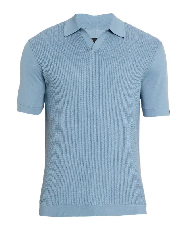 Men 's Saxon Silk-Cotton Polo Shirt