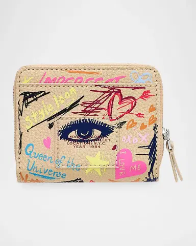 Marc Jacobs The Punk Scribble Mini Compact Wallet | Thumbnail 4
